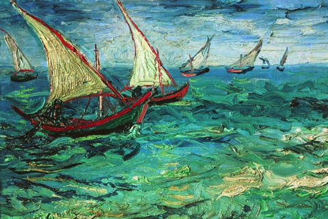 《海景帆船》-文森特·威廉·梵高(海景帆船-文森特·威廉·梵高-荷兰)