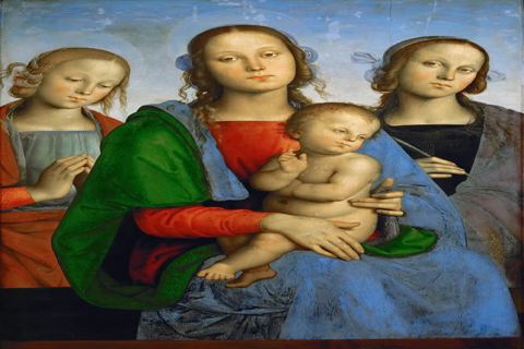 (Perugino (c. 1450-1523) -- Madonna and Child with Saints Rosa)