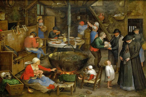 (Brueghel, Jan The Elder (1568-1625) -- Визит в крестьянский дом)