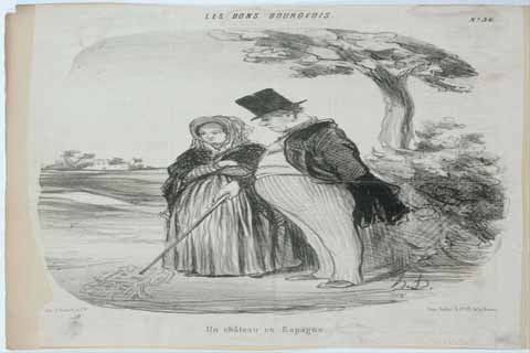 (Honoré Daumier (1808–1879)-Les Bons Bourgeois Un Chateau en Espagne)