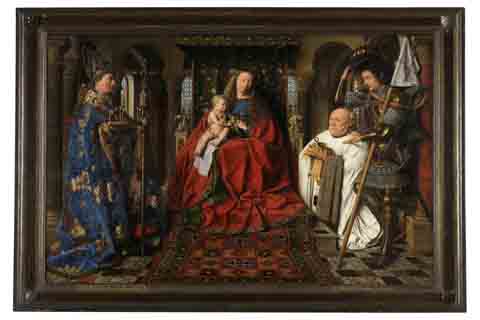 (Jan Van Eyck - The Virgin and Child with Canon Joris Van der Paele)