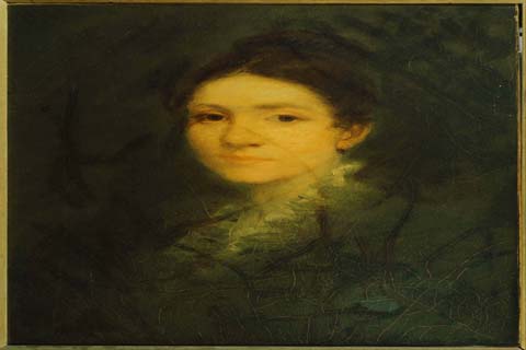 (George Fuller (1822 - 1884) (American)-Portrait of Mrs. Aaron Fuller)