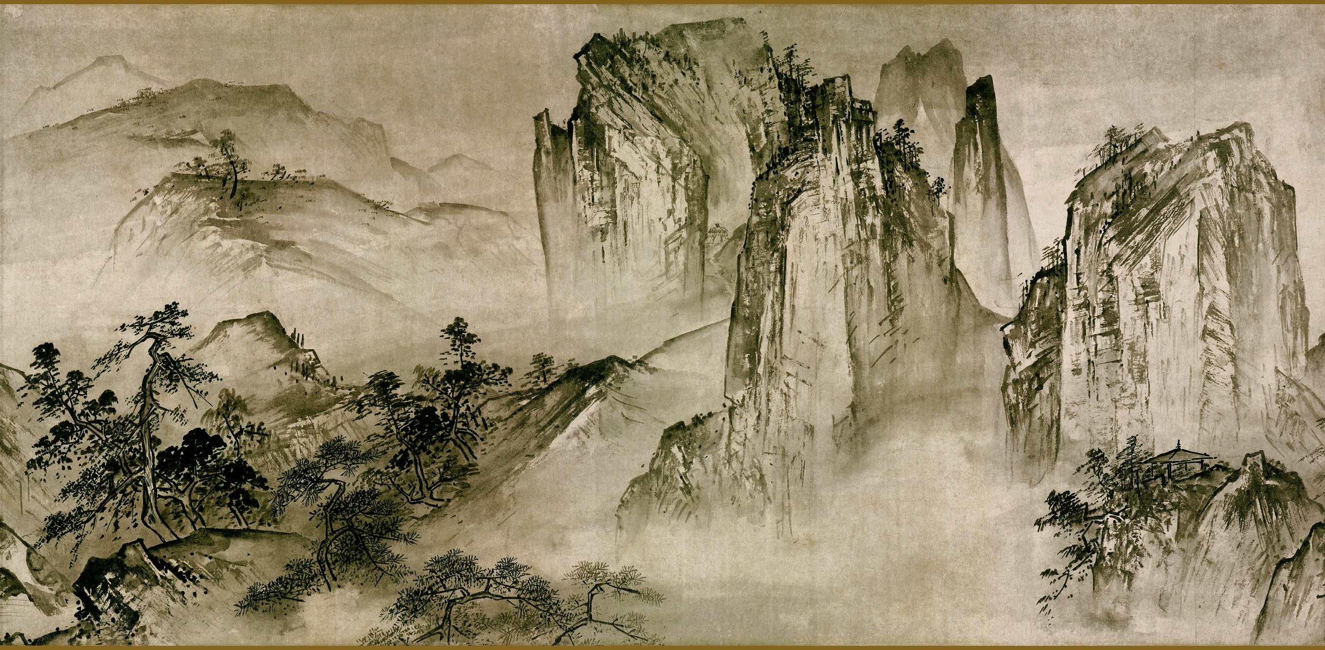 溪山清远图-09-夏圭_宋辽夏金_国画_历代国画艺术长廊