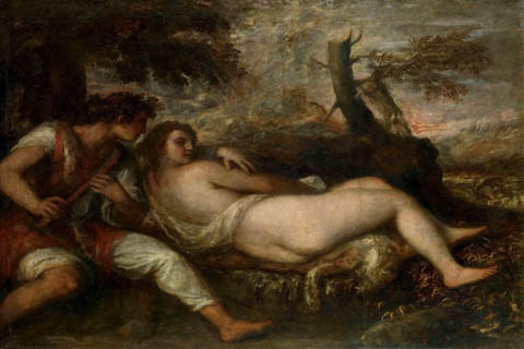 (Titian --Nymph and Shepherd)