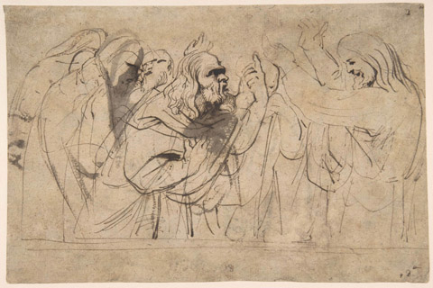 (Anthony van Dyck Christ and the Pharisees verso Christ and a Pharisee)