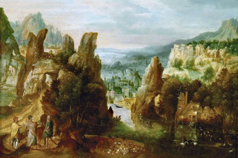 (Herri met de Bles (c. 1510-after 1550) -- Landscape with the Apostles)
