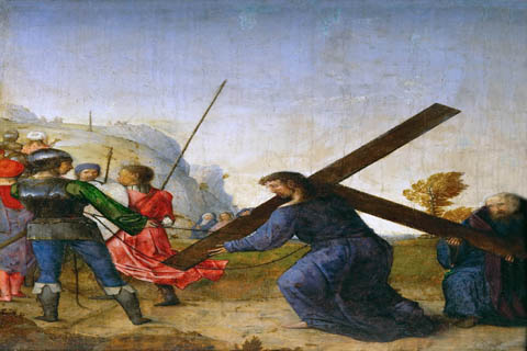 (Juan de Flandes (c. 1465-1519) -- Christ Carrying the Cross)