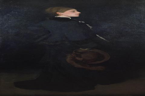 (James McNeill Whistler - Arrangement in Brown and Black, Portrait of Miss Rosa Corder, 1876-1878)
