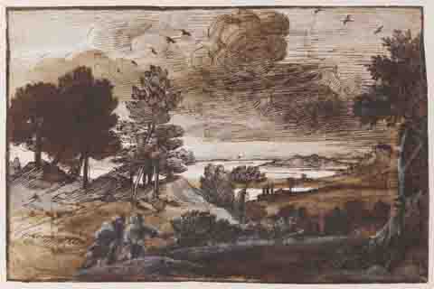 《英雄般的风景》-克劳德·洛雨(Claude Lorrain - Heroic Landscape, 1655-1658)