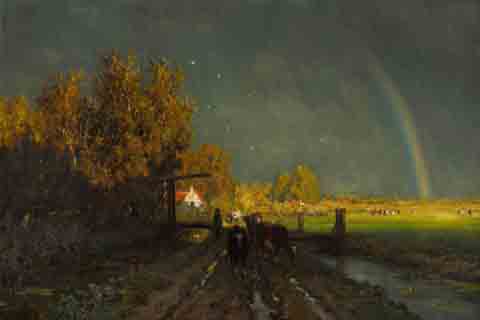 《阳台》(Willem Roelofs The rainbow)
