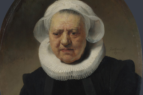 一个83岁老妇人的肖像-伦勃朗·哈尔曼松·凡·莱因-荷兰