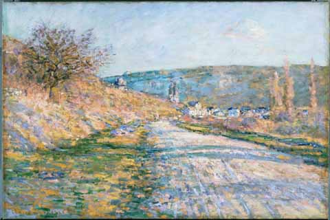《上图之路》(Claude Monet (1840–1926)-The Road to Vétheuil)
