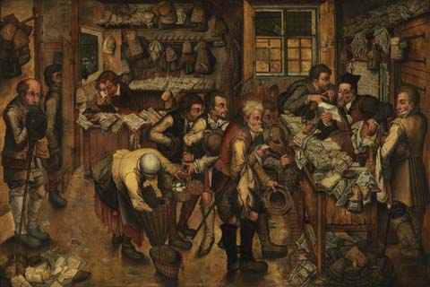 (Pieter Bruegel II (kopie naar) - The Peasant Lawyer)