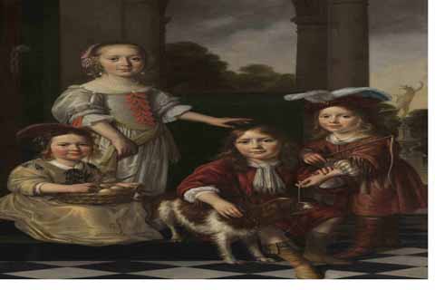 (Nicolaas Maes - Portrait of four children)