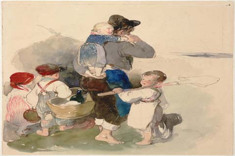 (Peter Fendi (1796–1842)-Children on Their Way to Work in the Fie)