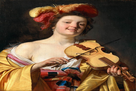 (Gerrit van Honthorst - Woman Playing the Violin)