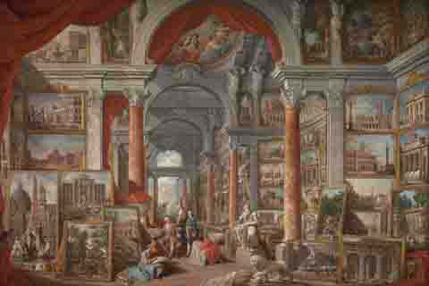 (Giovanni Paolo Pannini Picture Gallery with Views of Modern Rome)