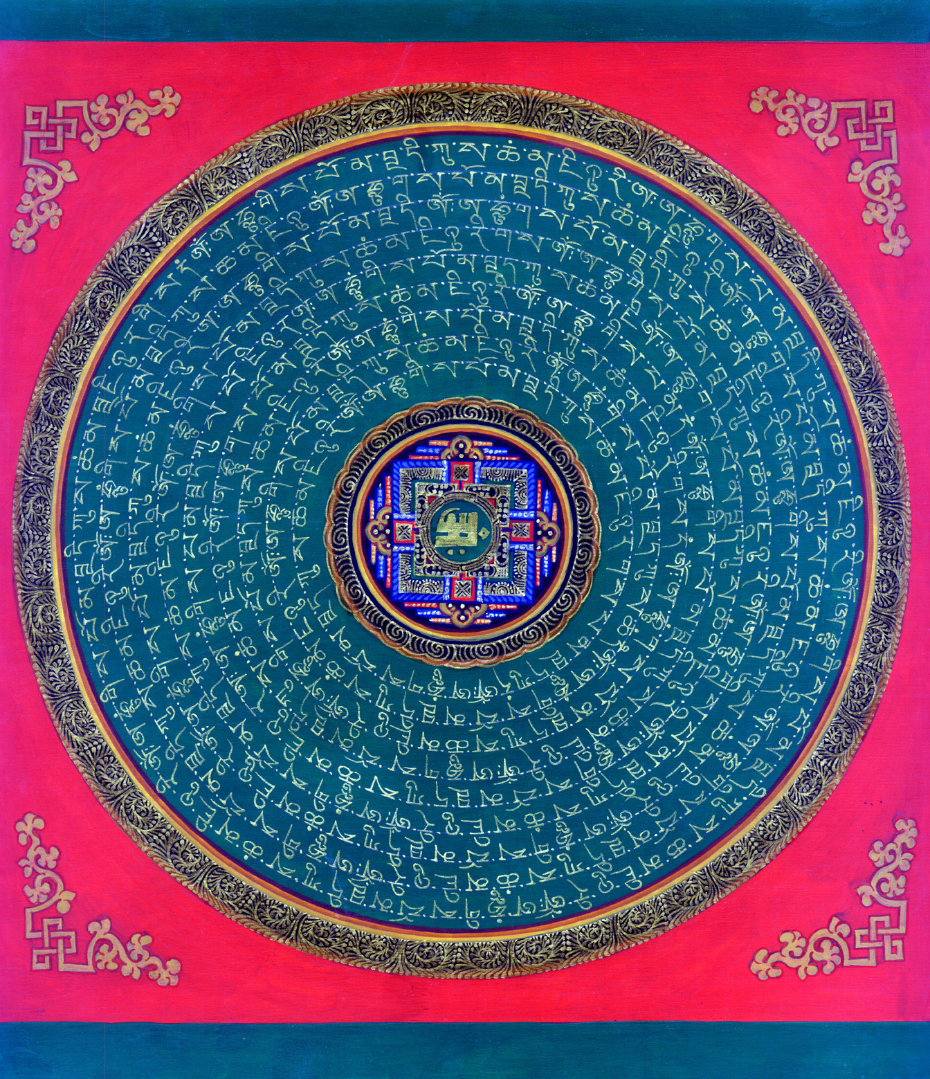 六字真言坛城03_隋唐时期_国画_历代国画艺术长廊