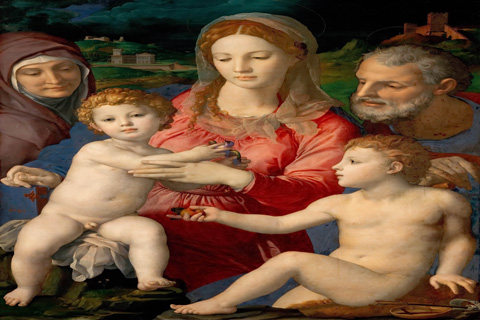 (Agnolo Bronzino (1503-1572) -- Holy Family with Saints Anne)