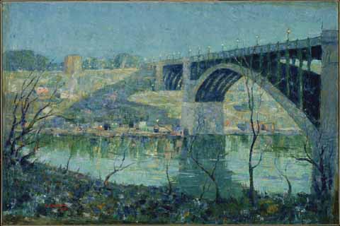 (Ernest Lawson (1873–1939)-Spring Night, Harlem River)