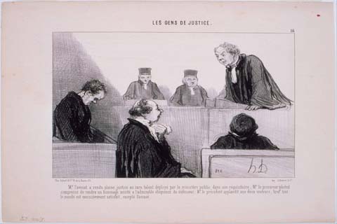 (Honoré Daumier (1808–1879)-Les Gens de Justice M. L'Avocat a rendu pleine Justice)