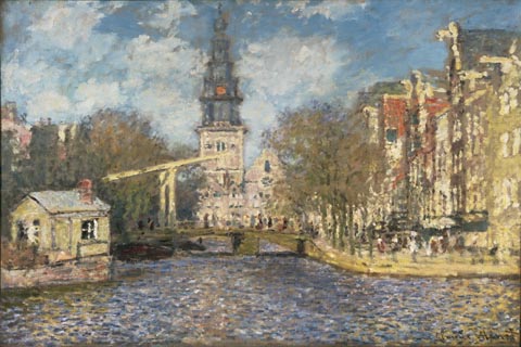 (Claude Monet French 1840-1926 The Zuiderkerk Amsterdam (Looking up the Groenburgwal).tif)