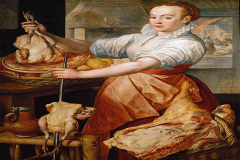 (Joachim Beuckelaer (c. 1533-1574) -- Cook with Chicken)