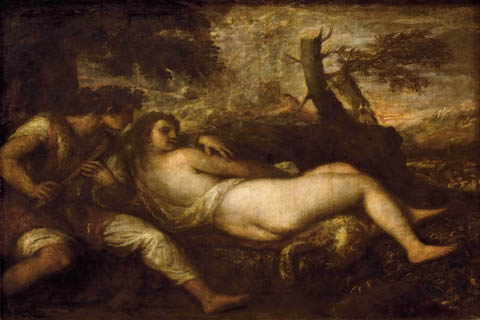 (Titian -- Nymph and Shepherd)