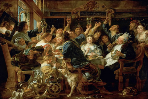 (Jacob Jordaens the Elder (1593-1678) -- Banquet of the Bean King)