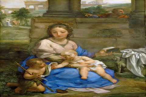 (Carlo Maratti -- Madonna and Child with infant John the Baptist)