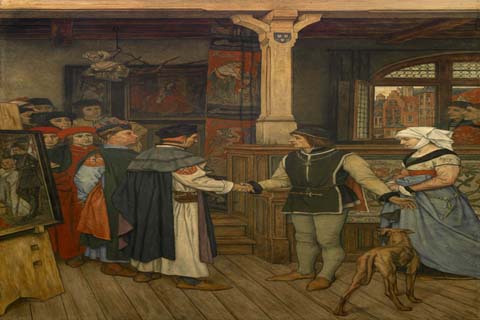 (Albrecht De Vriendt - The magisters vist jan van Eyck's atelier)