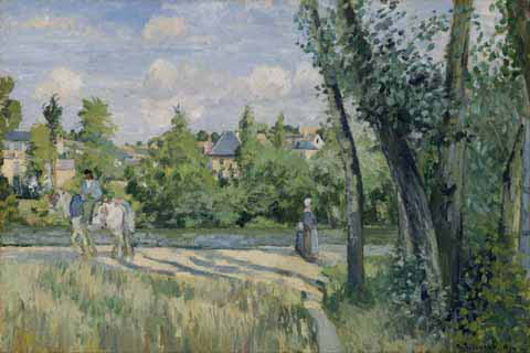 (Camille Pissarro Sunlight on the RoadPontoise)