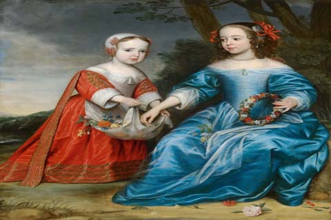 (Gerrit van Honthorst - Double Portrait of Prince Willem III and his Aunt Maria)