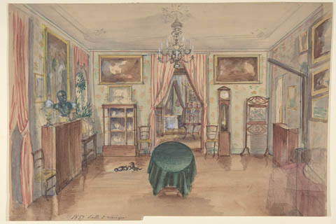 (Anonymous Drawing of an Interior Salle ?manger)