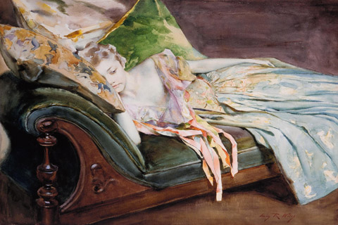 (Irving Ramsey Wiles The Green Cushion)