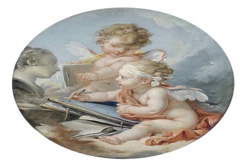 《绘画》-弗朗索瓦·鲍彻(Francois Boucher - Drawing, 17th century)