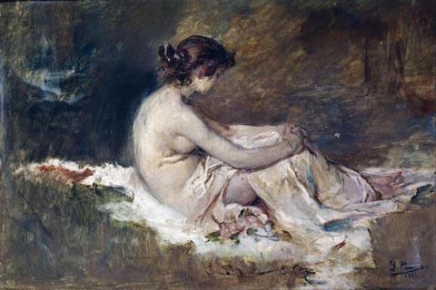(Ignacio Pinazo Camerlench Female Nude)