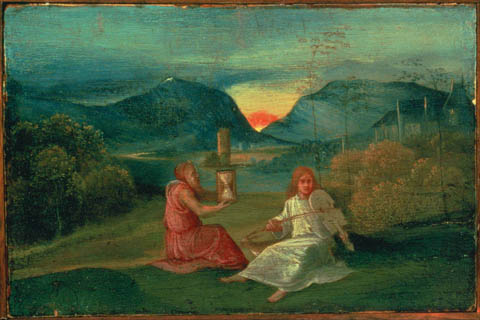 (Giorgione (attributed to) (1477 - 1510) (Italian)-The Hour Glass)