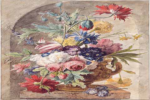 (Jan van Huijsum (1682–1749)-Flower Still Life, c. 1734)