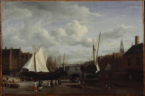 (Jacob van Ruisdael - Quay at Amsterdam, c. 1670)