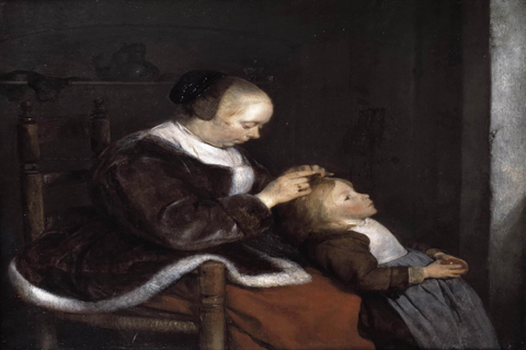 (Gerard ter Borch - Mother Combing Her Child’s Hair)