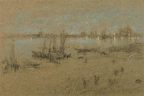 (James McNeill Whistler - Nocturne Venice， 1880)
