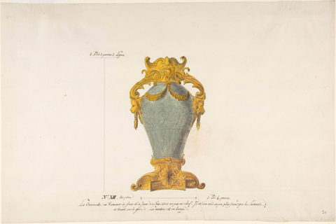 (Anonymous Design for a Mounted Chinese Vase)
