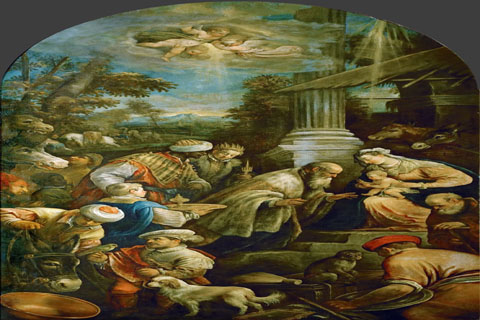 (Francesco Bassano II (1549-1592) -- Adoration of the Magi)