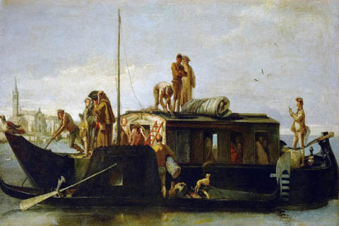 (Giovanni Domenico Tiepolo -- Venetian Mailbarge)