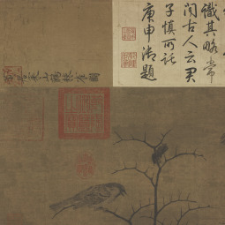 宋 黄居寀 山鹧棘雀图 绢本97 x 53.6